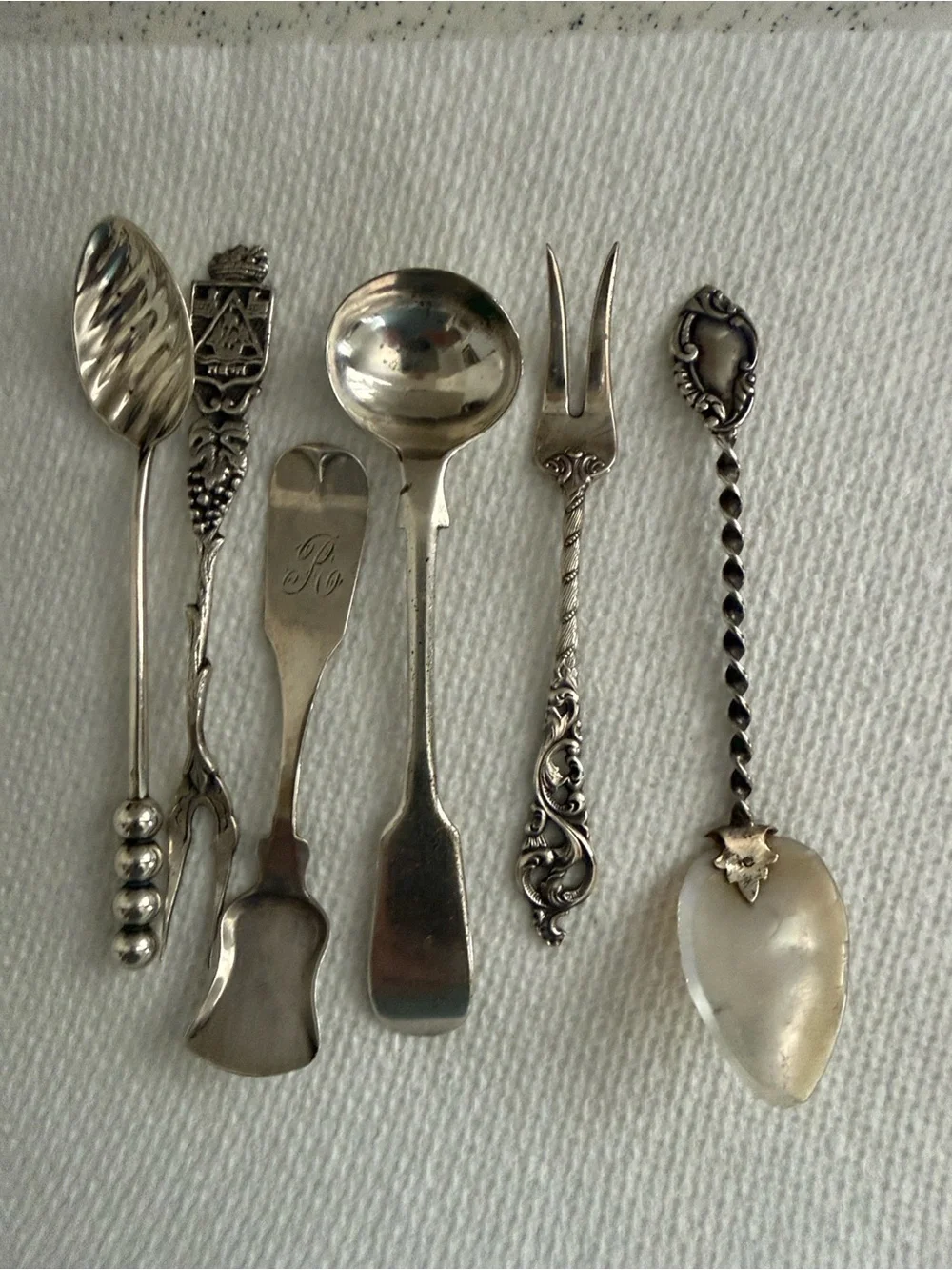 Estate sterling Silver 6 Assorted Serving Utensils